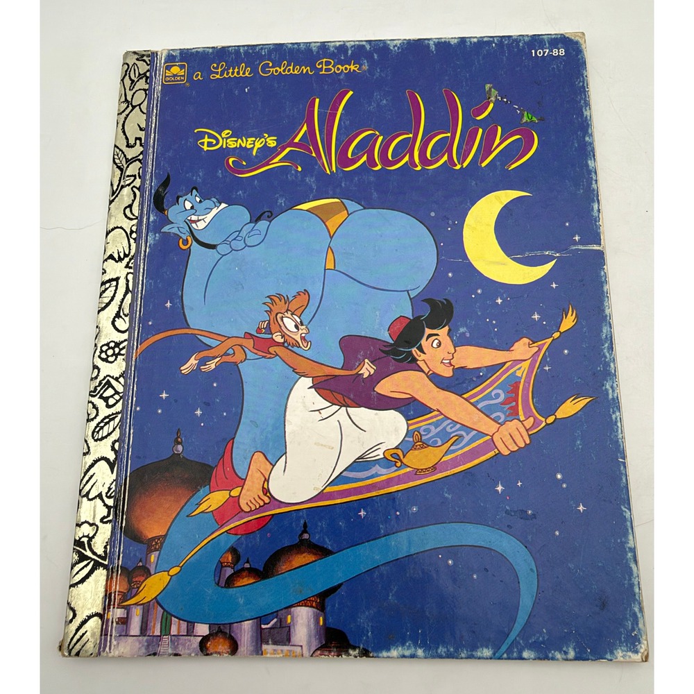 Disney Aladdin Little Golden Book 1992 Vintage Childrens Storybook 107-88